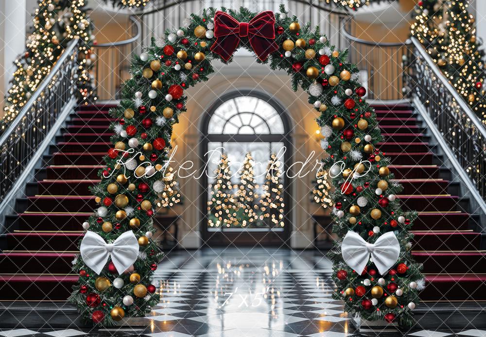 Kate Christmas Staircase Backdrop Designed by Mini MakeBelieve - Kate Backdrop AU