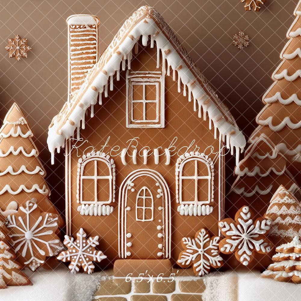 Kate Christmas Gingerbread House Backdrop Designed by Mandy Ringe