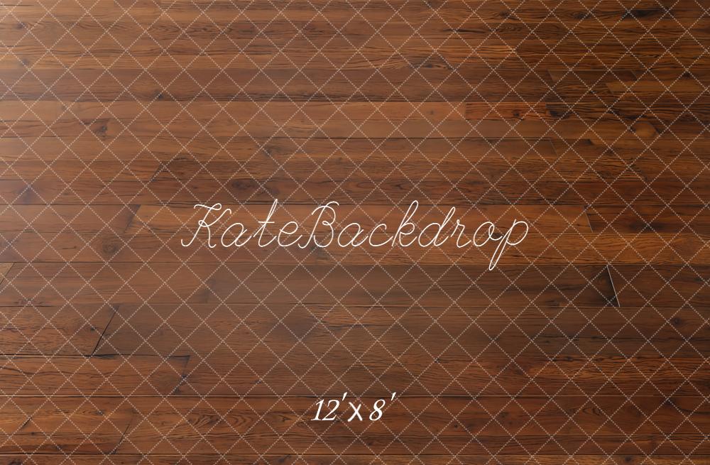 Kate Brown Wood Floor Texture Fleece Backdrop Designed by Kate Image