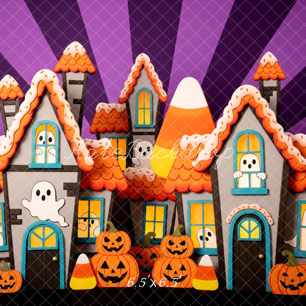 Kate Halloween Haunted Houses Backdrop Designed by Patty Roberts