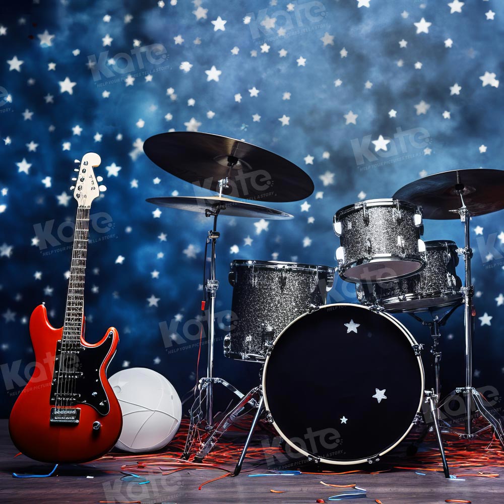Kate Drums Guitars Rock Backdrop Designed by Emetselch