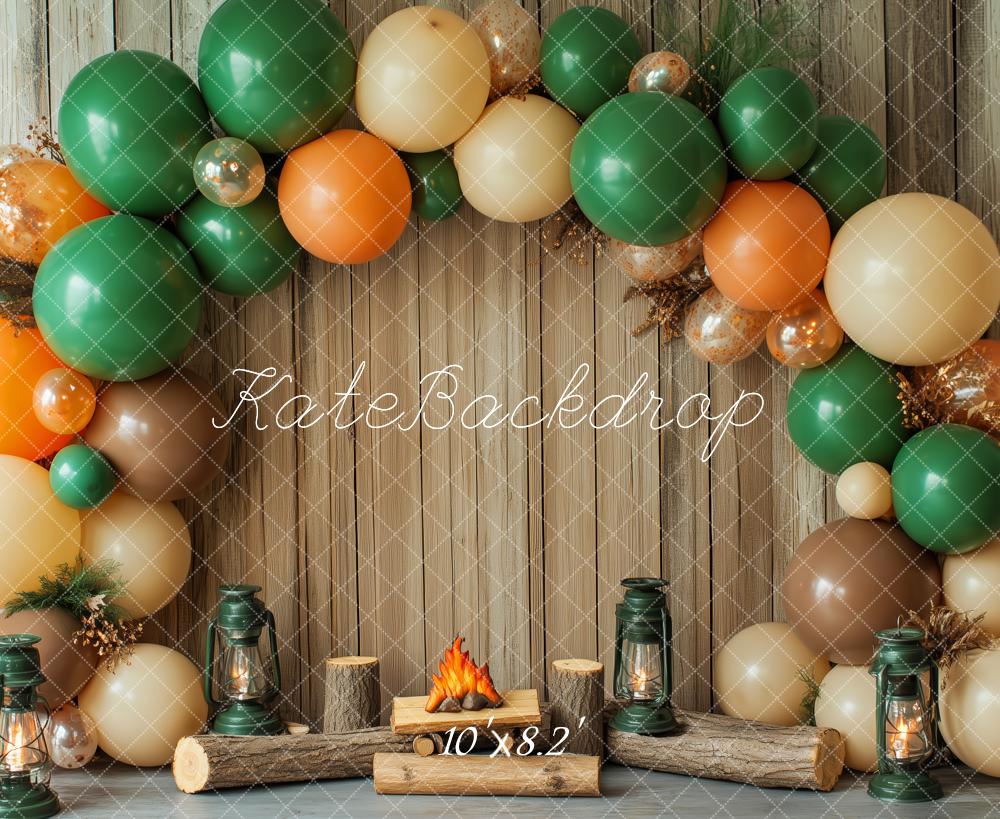 Kate Camping Balloons Firewood Backdrop Designed by Patty Roberts