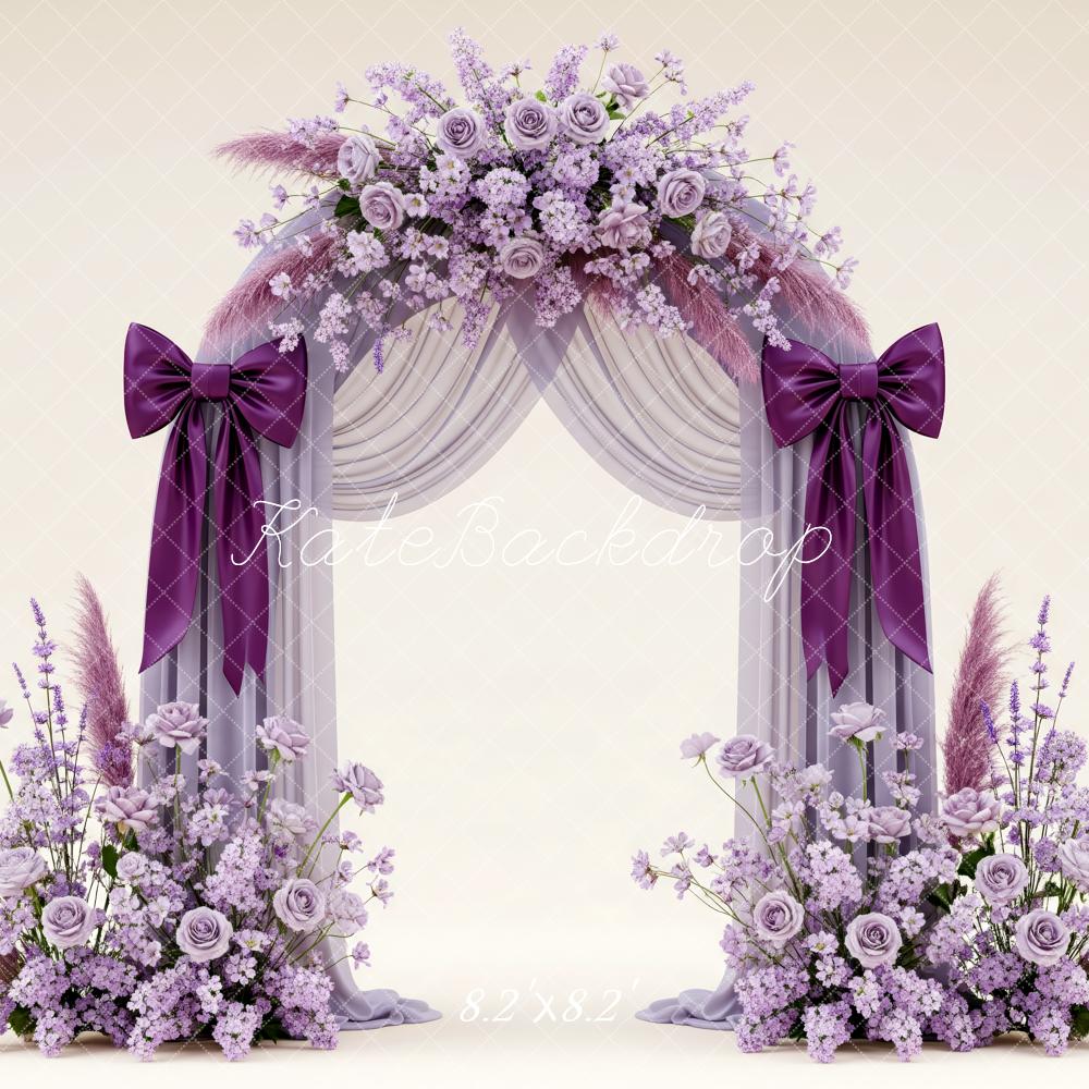 Kate Arch Purple Bow Wedding Backdrop Designed by Patty Roberts
