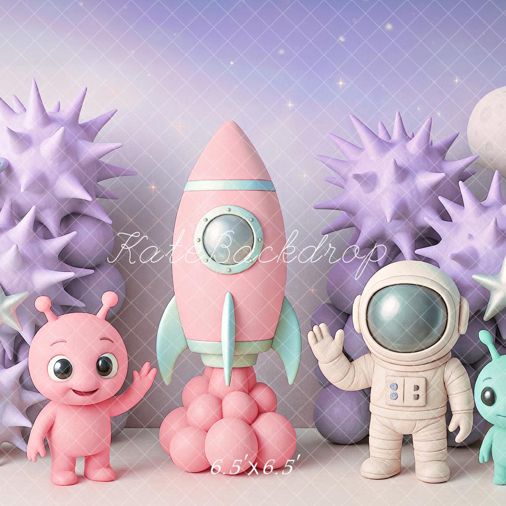 Kate Space Rocket Astronaut Aliens Backdrop Designed by Ashley Paul - Kate Backdrop AU