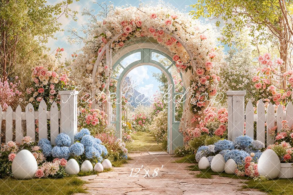 Kate Easter Bunny Flower Arch Garden Backdrop Designed by Chain
