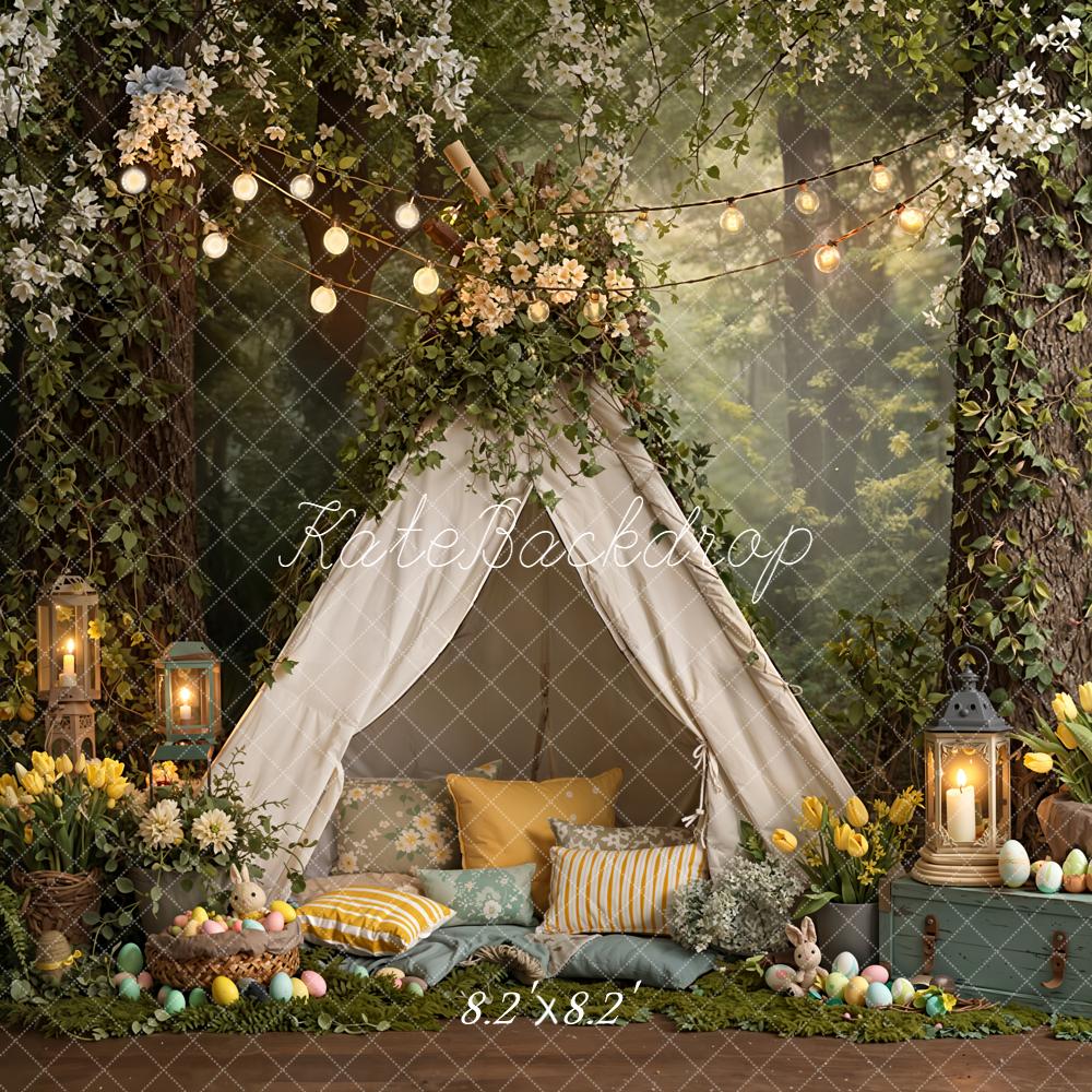 Kate Easter Bunny Tent Forest Backdrop Designed by Emetselch