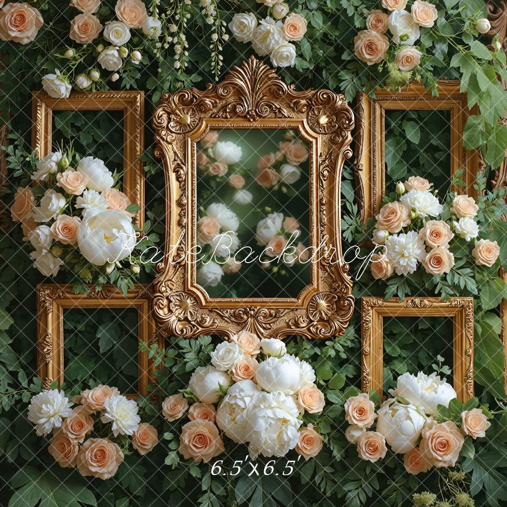 Kate Spring Floral Greenery Wall Backdrop Designed by Mini MakeBelieve