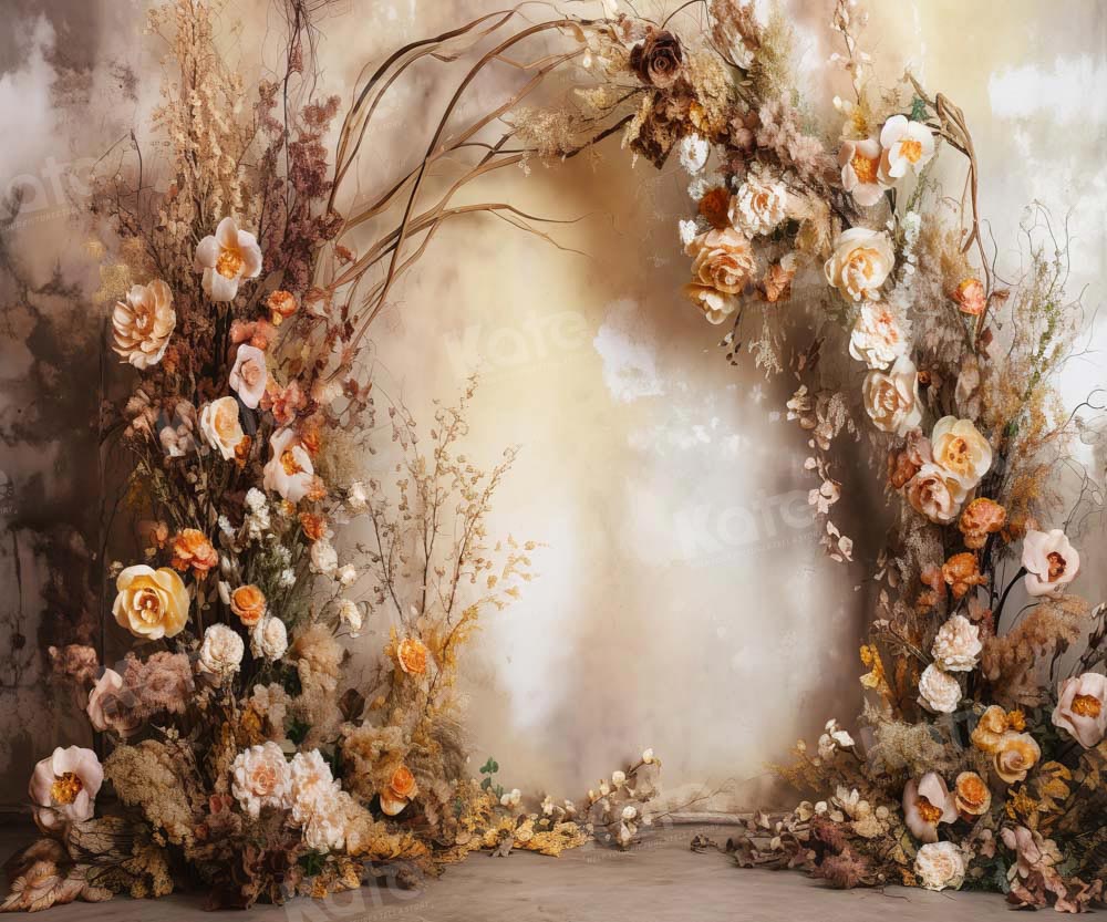 Kate Autumn Arch Dried Flowers Backdrop Designed by Chain