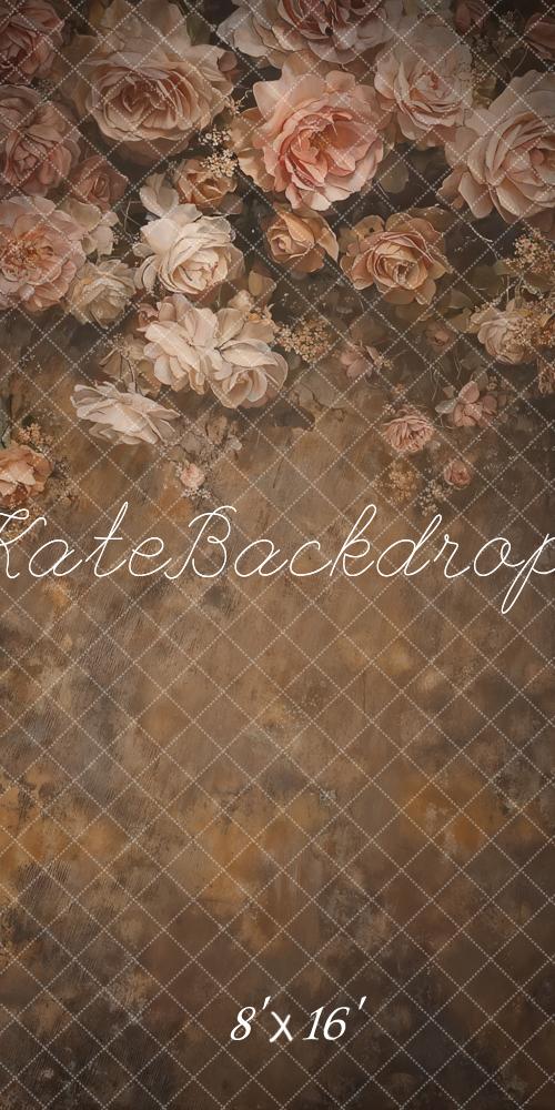 Kate Sweep Vintage Roses Abstract Brown Backdrop Designed by GQ - Kate Backdrop AU