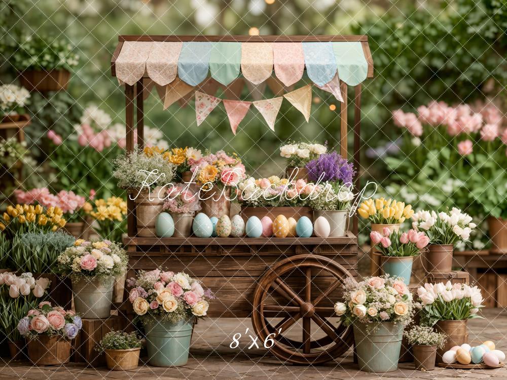 Kate Easter Flower Cart Backdrop Designed by Emetselch