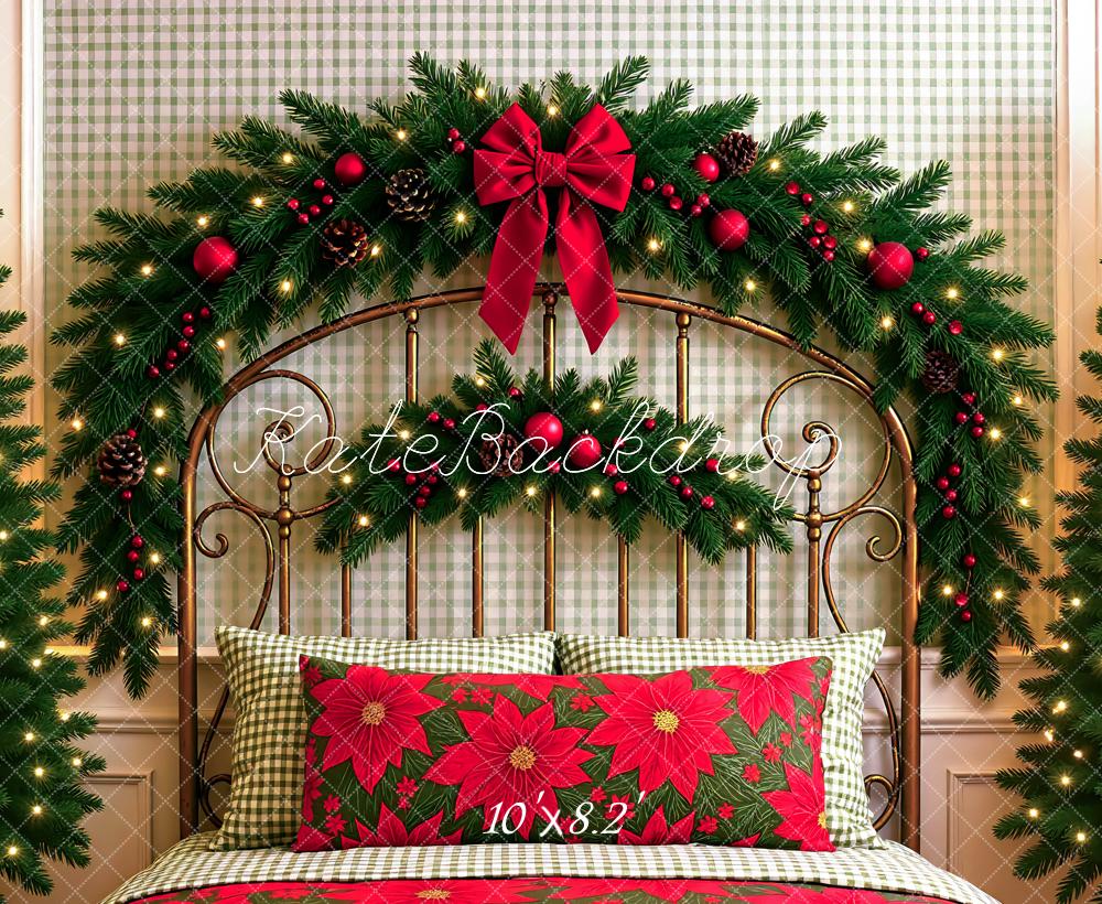 Kate Christmas Bed Headboard Greenery Backdrop Designed by Mini MakeBelieve