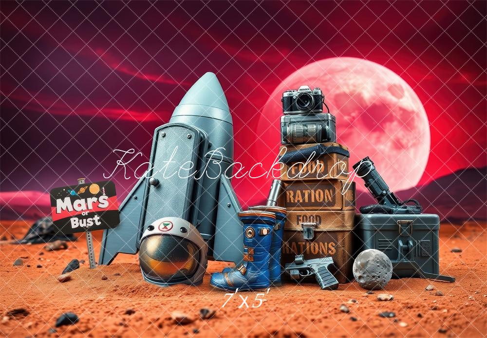 Kate Mars Rocket Helmet Supplies Backdrop Designed by Laura Bybee