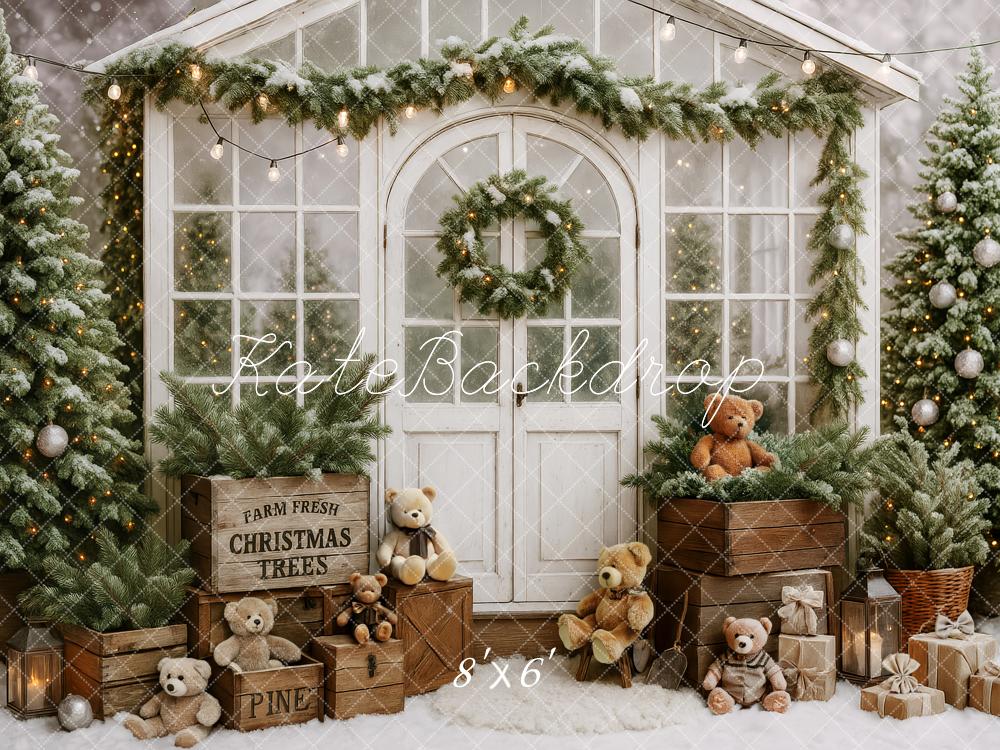 Kate Christmas Teddy Bears Winter Backdrop Designed by Patty Roberts - Kate Backdrop AU