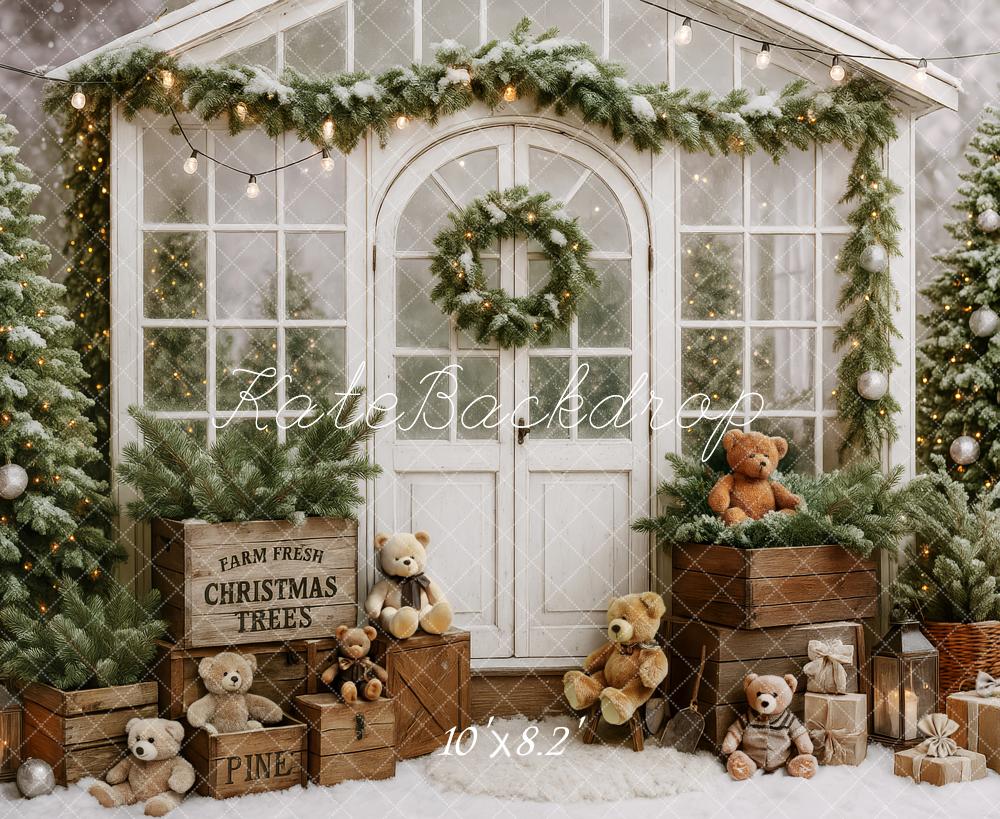 Kate Christmas Teddy Bears Winter Backdrop Designed by Patty Roberts - Kate Backdrop AU