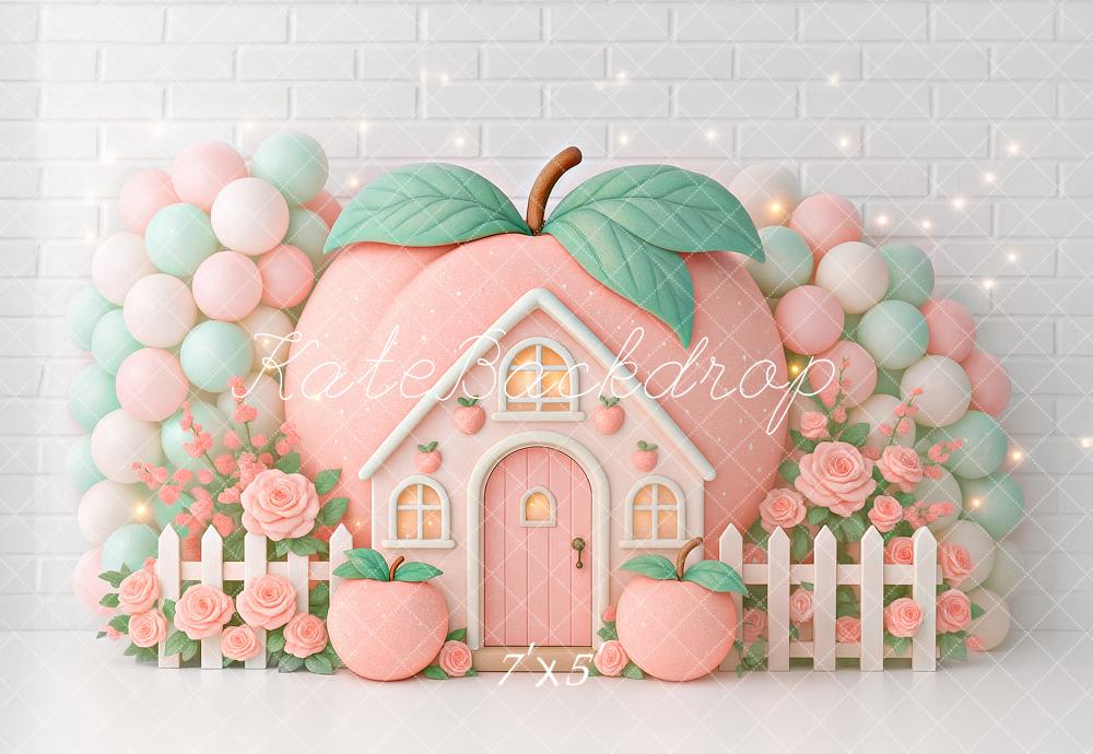 Kate Peach House Balloons Backdrop Designed by Ashley Paul