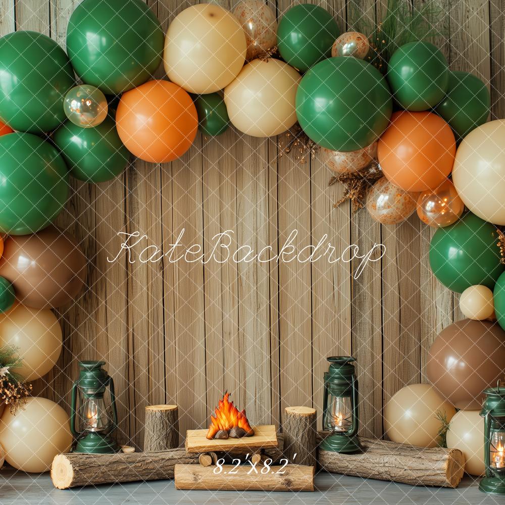 Kate Camping Balloons Firewood Backdrop Designed by Patty Roberts