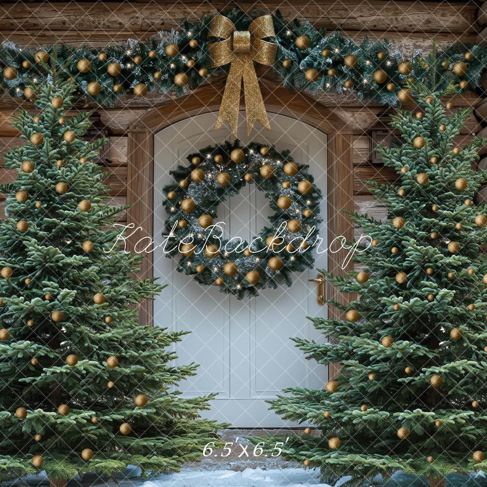 Kate Christmas Pine Trees Backdrop Designed by Mini MakeBelieve - Kate Backdrop AU