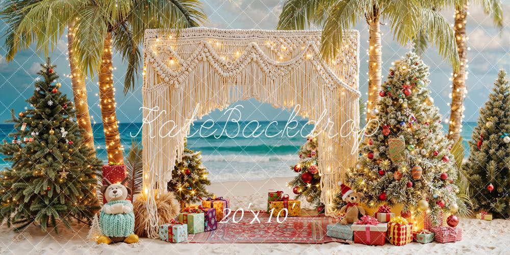 Kate Christmas Beach Macrame Arch Backdrop Designed by Emetselch - Kate Backdrop AU