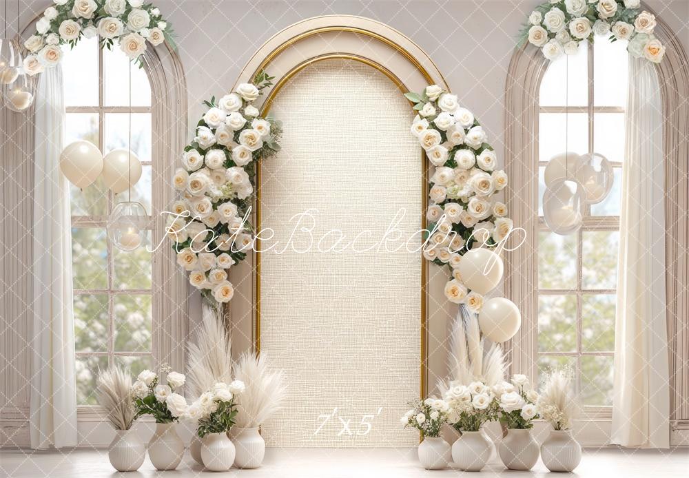 Kate Wedding Flower Arch Window Backdrop Spring Designed by Mini MakeBelieve - Kate Backdrop AU