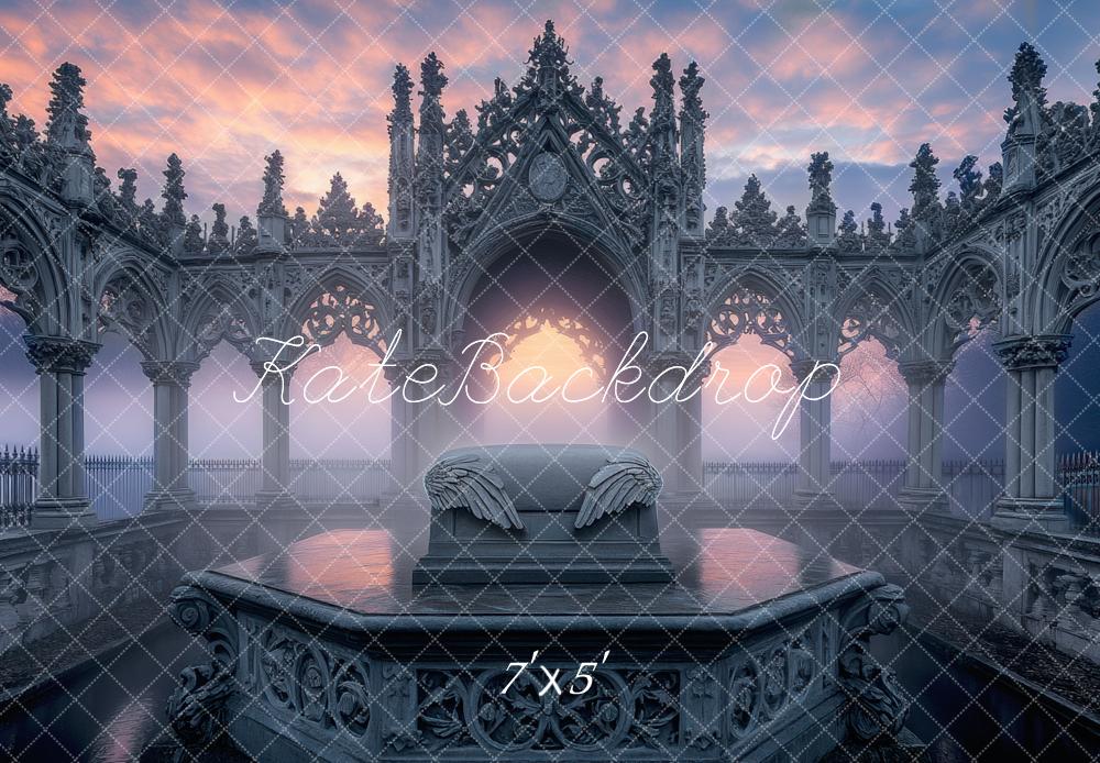 Kate Gothic Arches Angel Wings Backdrop Designed by Mini MakeBelieve