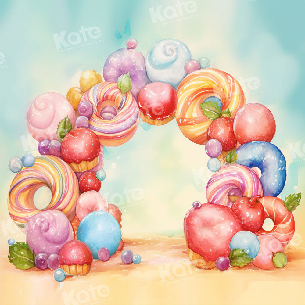 Kate Sweet Dessert Arch Pastel Backdrop Cake Smash Designed by GQ - Kate Backdrop AU