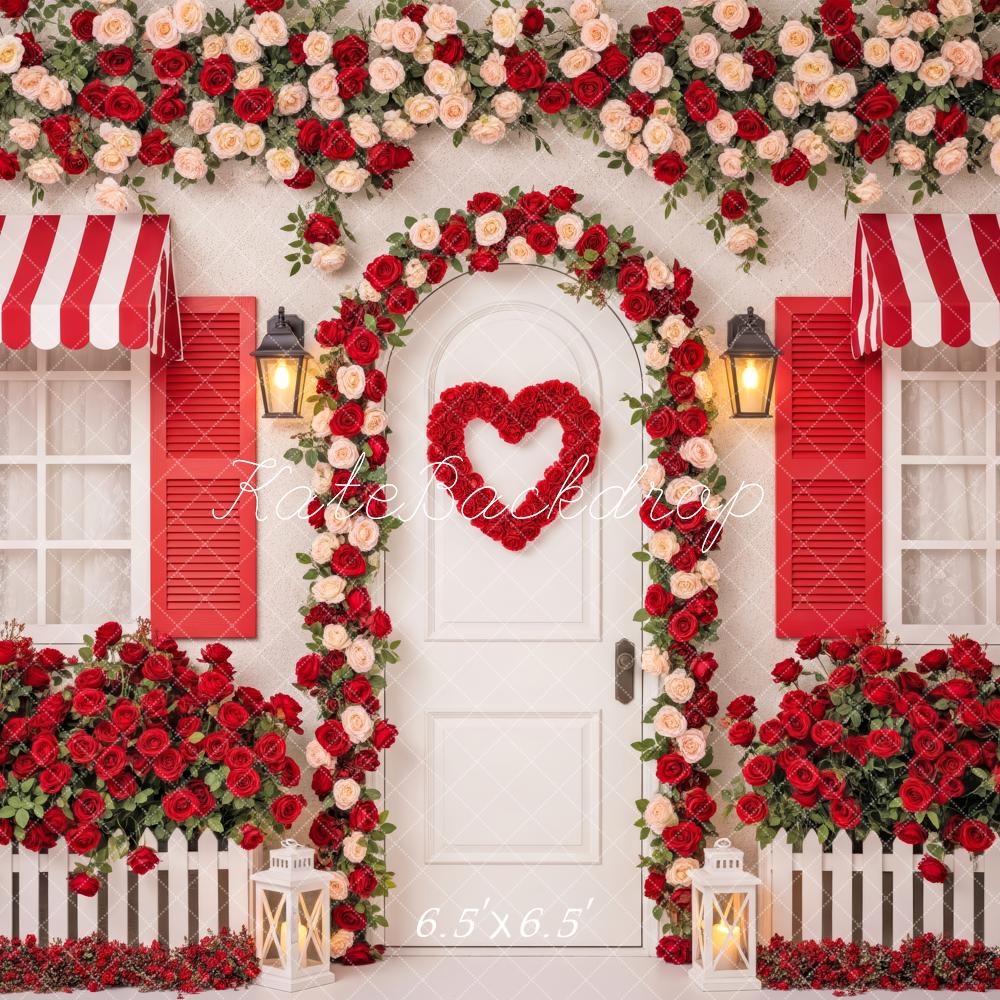 Kate Red Roses Valentine's Day Backdrop Designed by Patty Roberts