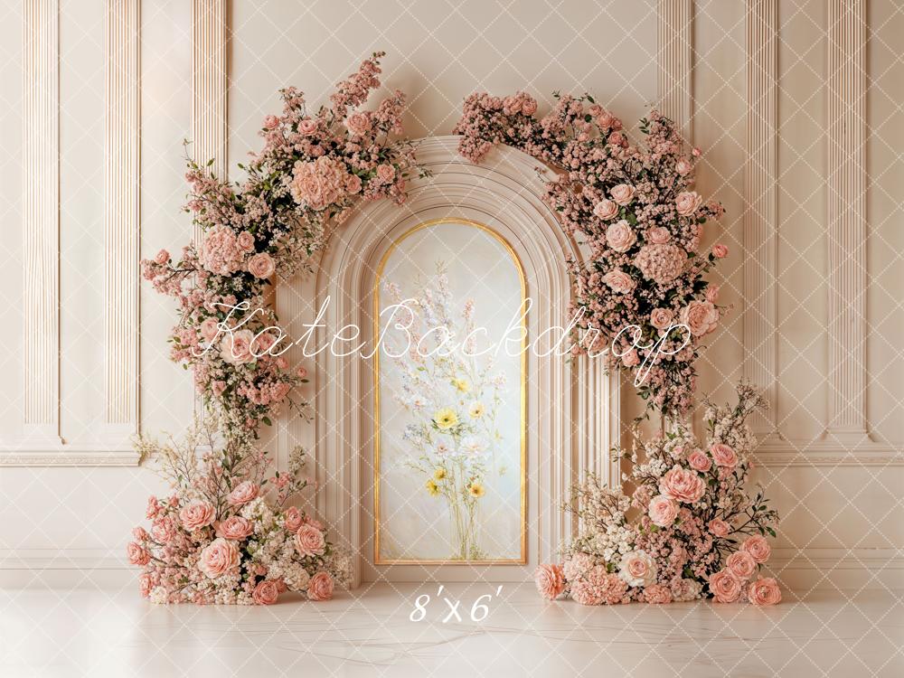 Kate Flower Arch Wall Fleece Backdrop Designed by Chain