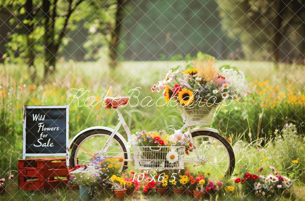Kate Spring Bicycle Meadow Backdrop Designed by Patty Roberts