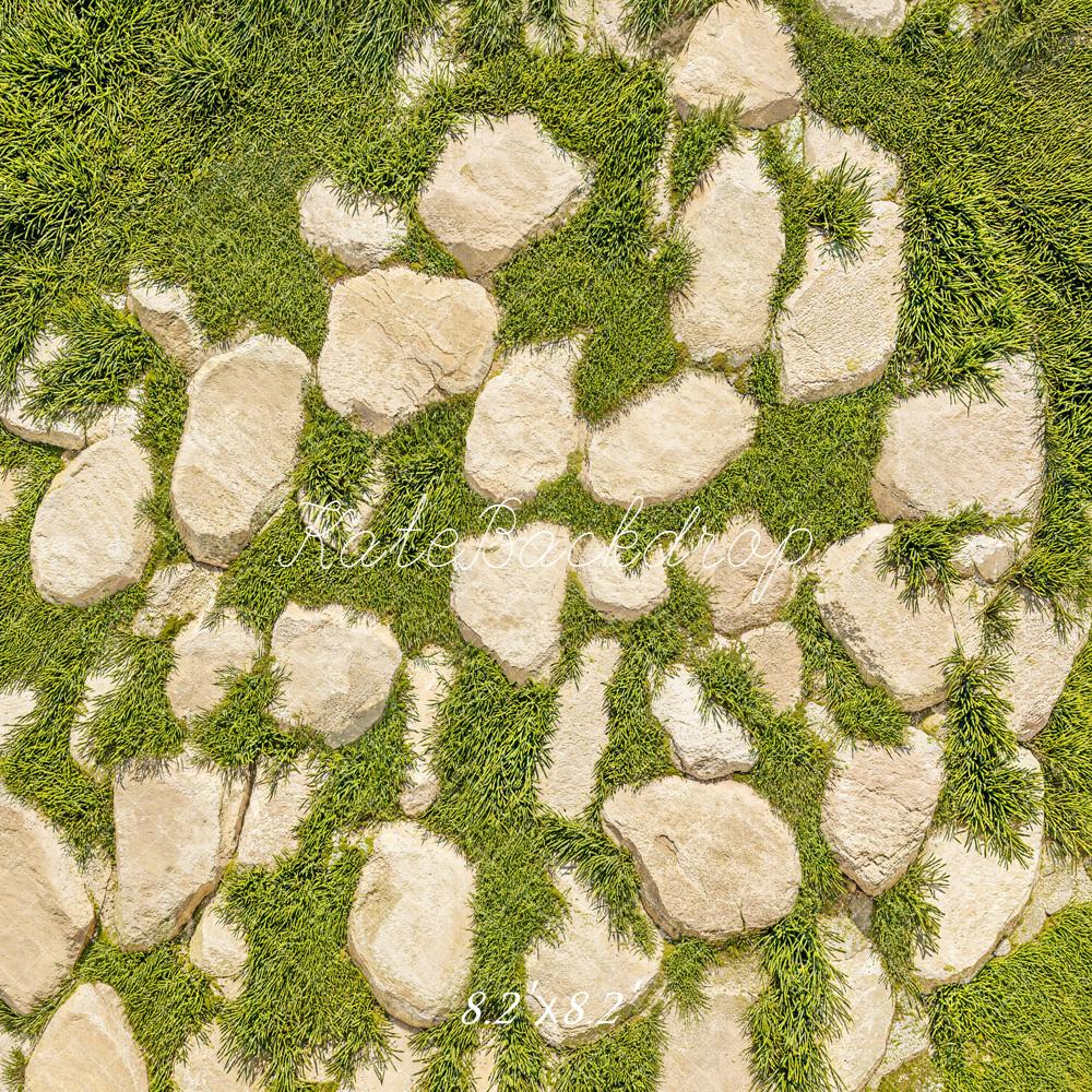 Kate Stone Path Green Grass Backdrop Designed by Kate Image
