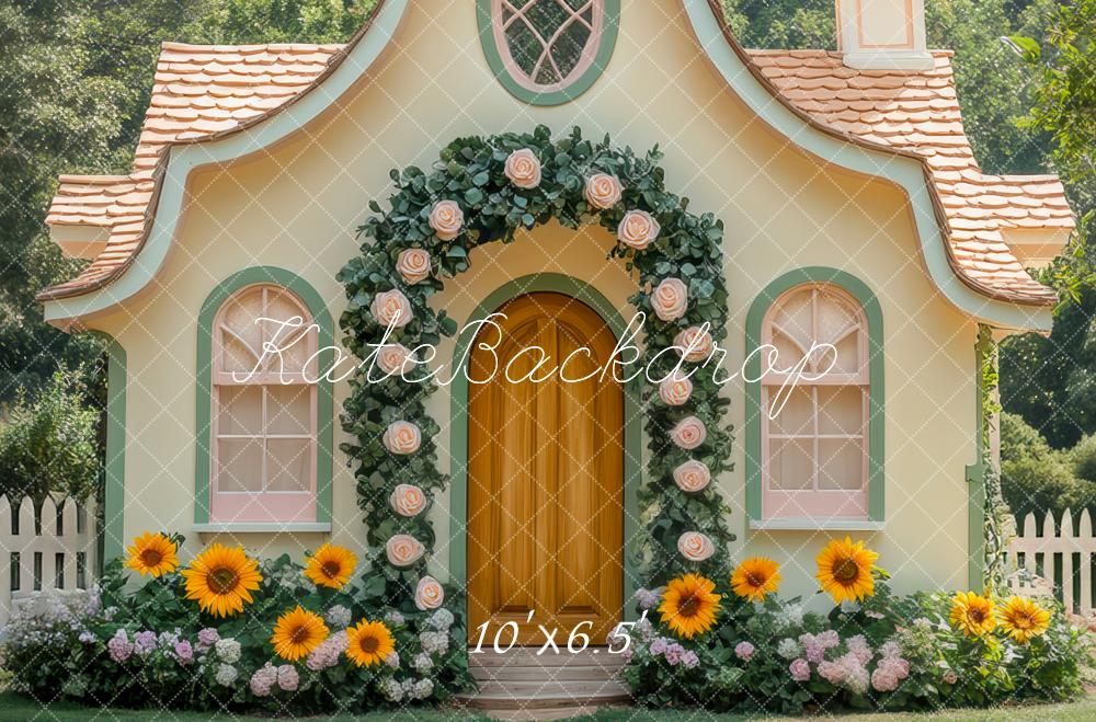 Kate Flower Arch Cottage Sunflower Garden Backdrop Designed by Mini MakeBelieve