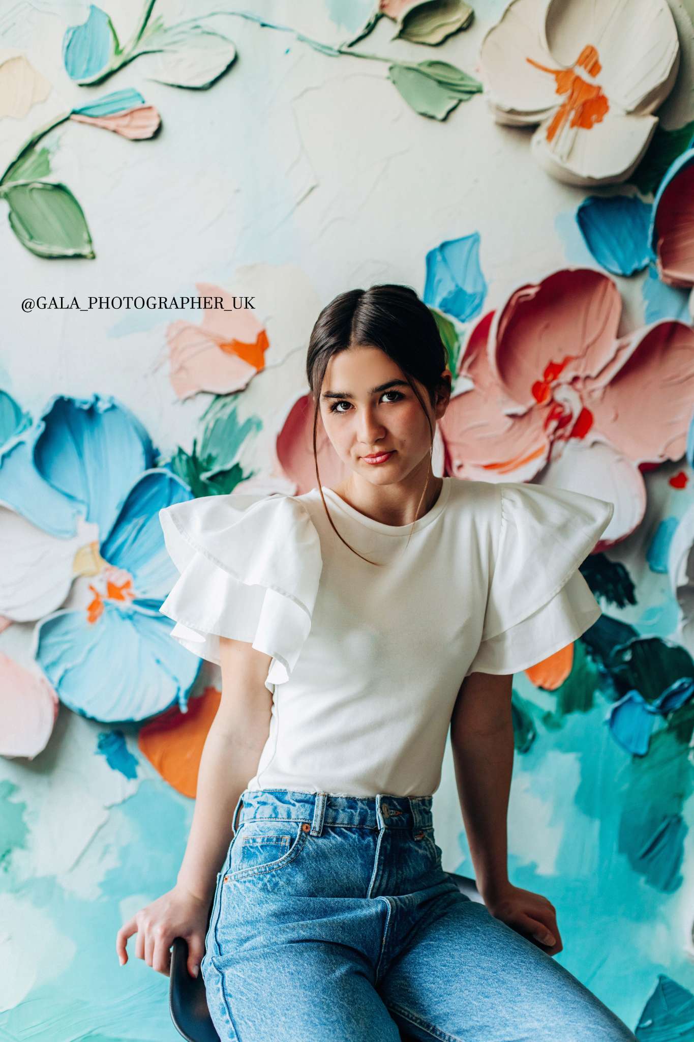 Kate Fleece Green Fine Art Flowers Backdrop Designed by GQ