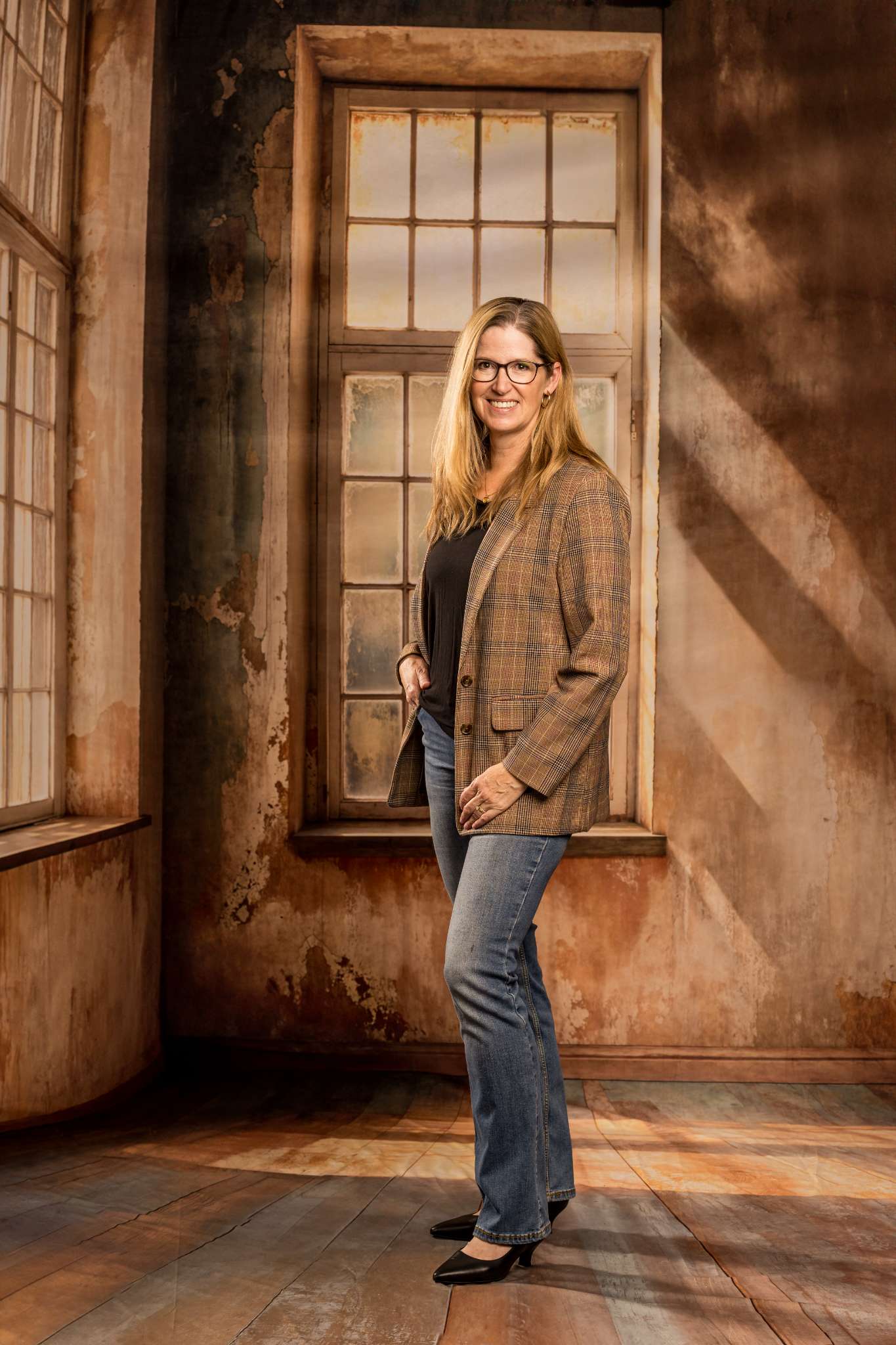 Kate Vintage Wall Window Sunlight Backdrop Designed by Emetselch