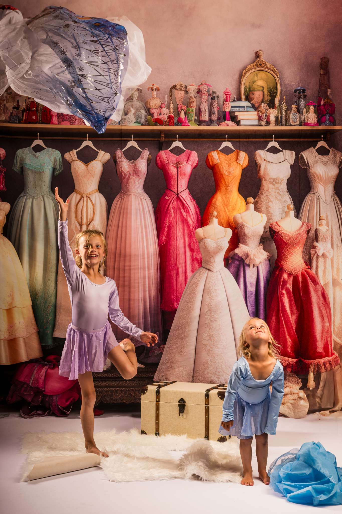 Kate Fairytale Princess Dress Up Closet Backdrop Designed by Mandy Ringe Photography - Kate Backdrop AU