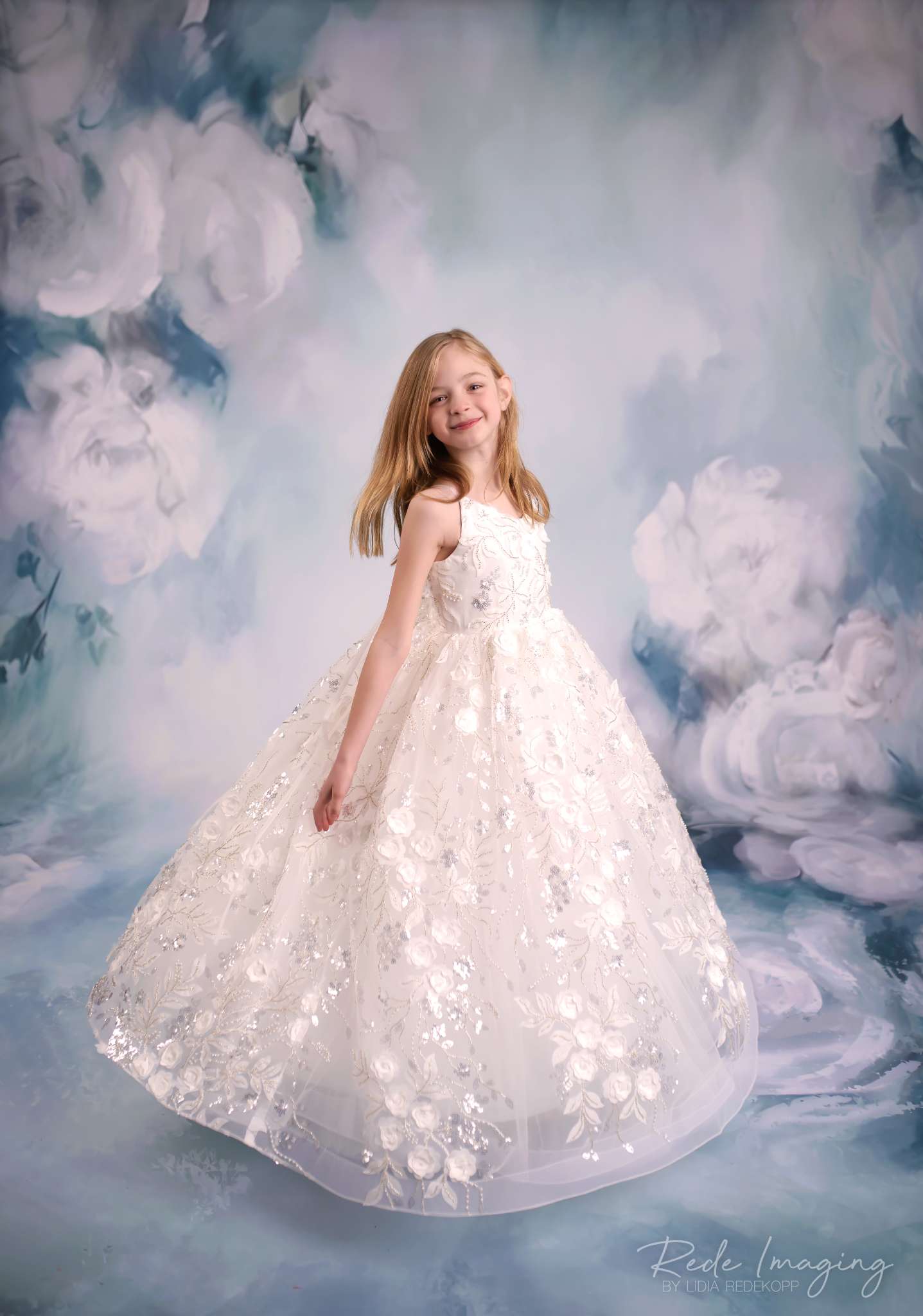 Kate Floral Portrait Backdrop Fine Art Designed by GQ - Kate Backdrop AU