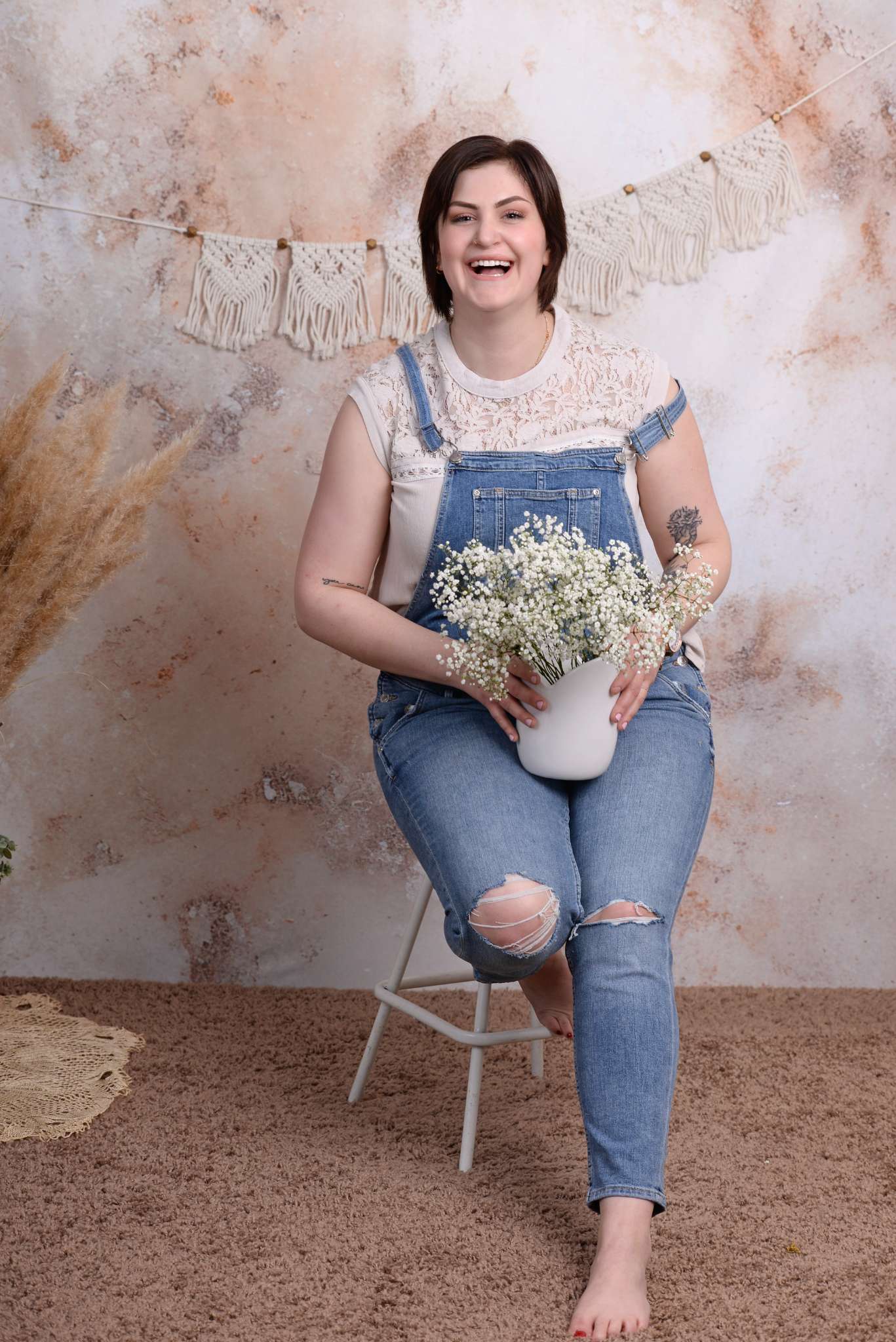 Kate Boho Match Beige Floor Backdrop Designed by Mini MakeBelieve