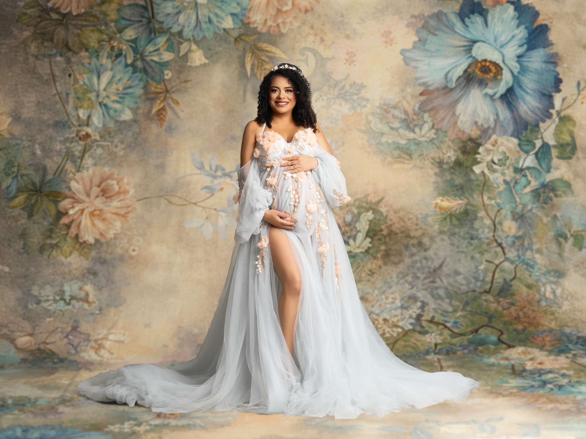 Kate Fine Art Vintage Flowers Backdrop Designed by GQ