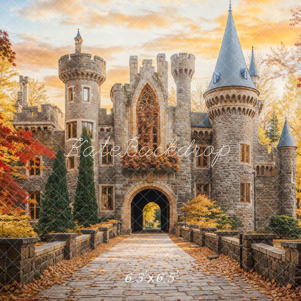 Kate Autumn Castle Stone Pathway Backdrop Designed by Chain - Kate Backdrop AU