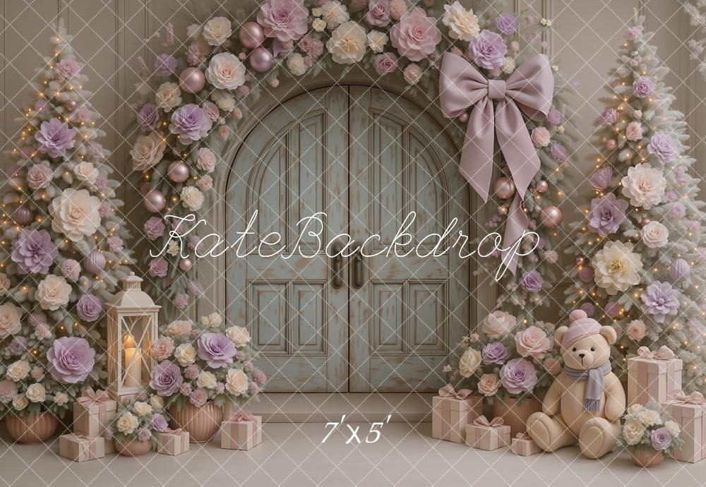 Kate Flower Arch Door Teddy Bear Backdrop Designed by Ashley Paul