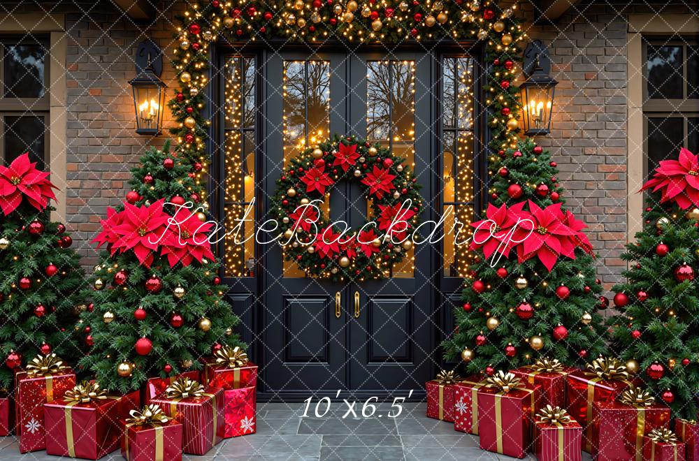 Kate Christmas Trees Door Wreath Backdrop Designed by Mini MakeBelieve