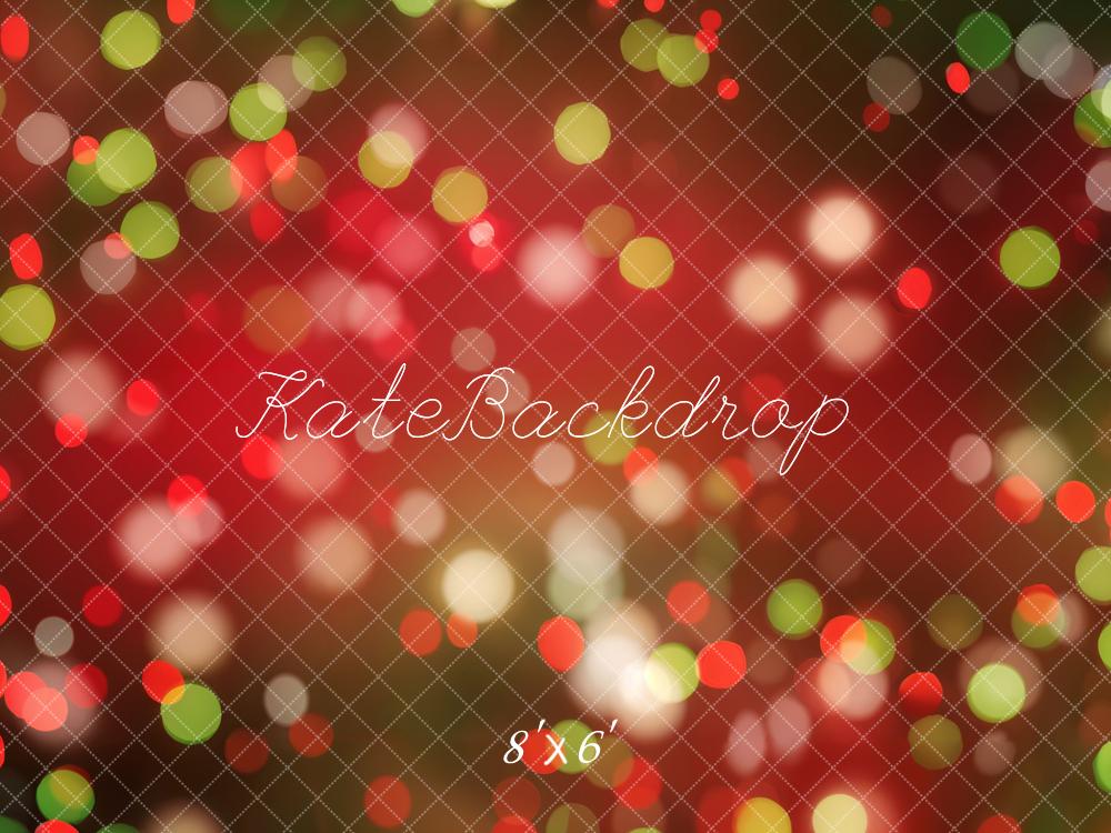 Kate Red Green Bokeh Backdrop Designed by Emetselch