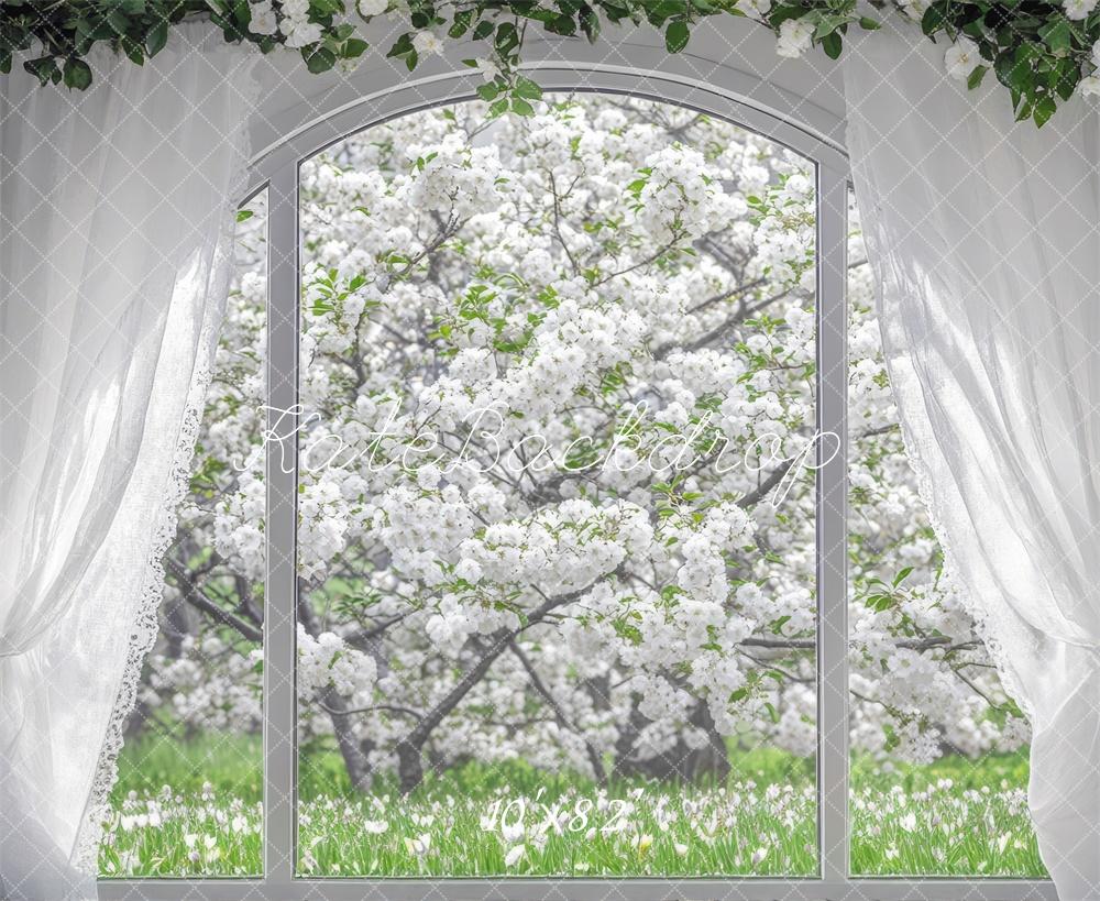 Kate White Blossom Arch Window Backdrop Spring Designed by Mini MakeBelieve - Kate Backdrop AU