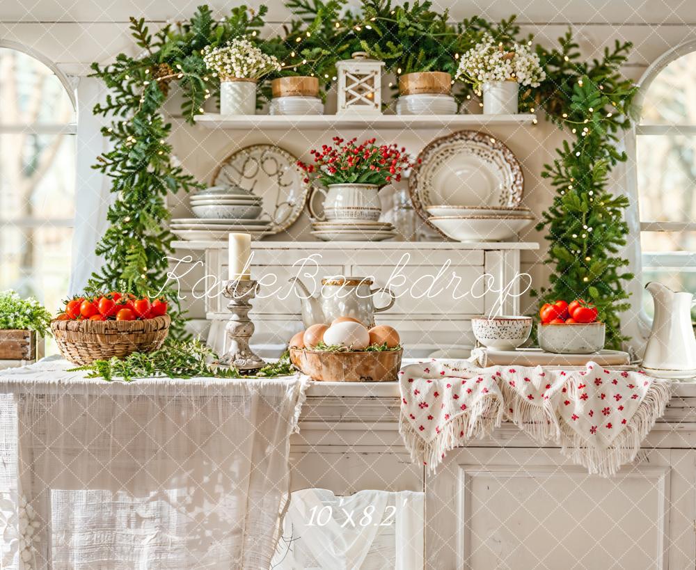 Kate Kitchen Table Kitchen Dishes Backdrop Designed by Emetselch - Kate Backdrop AU
