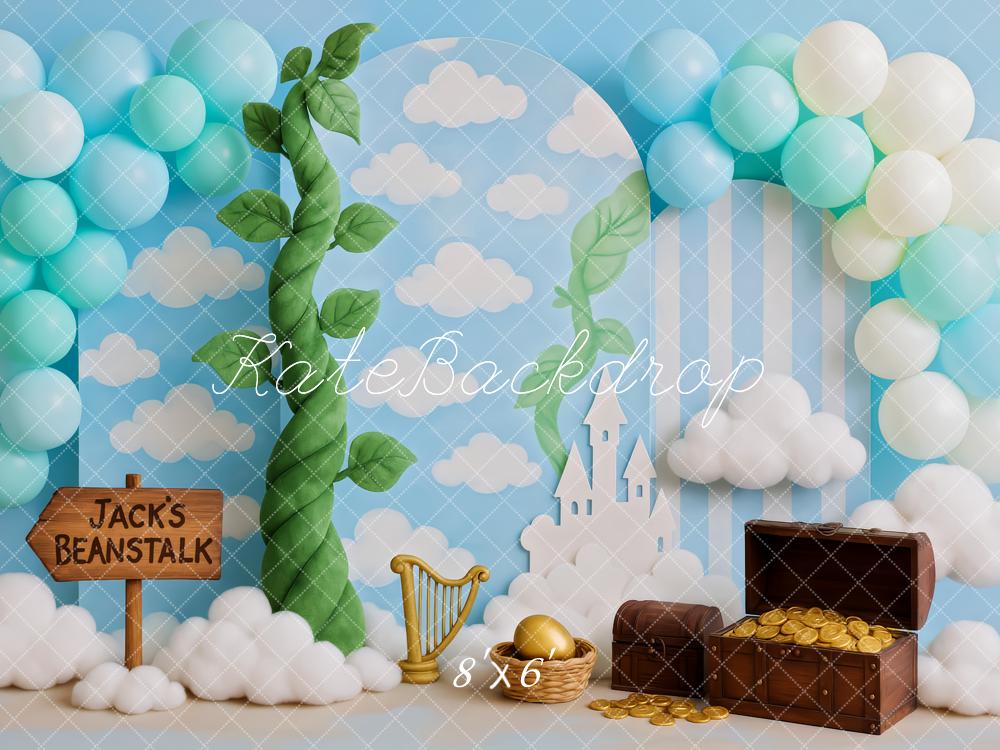 Kate Beanstalk Treasure Clouds Backdrop Designed by Patty Roberts - Kate Backdrop AU