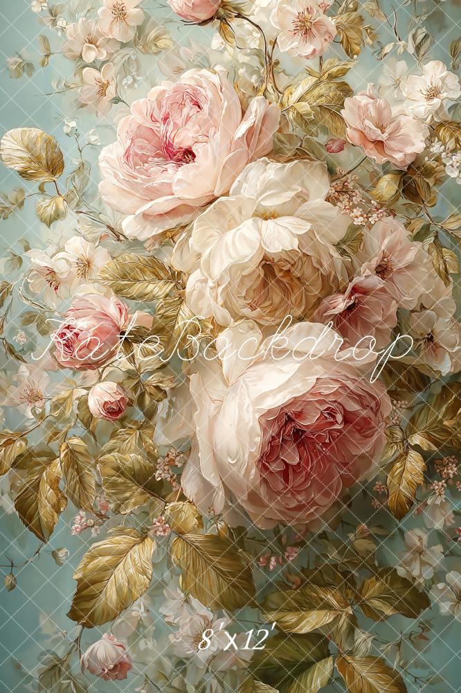 Kate Vintage Large Roses Fine Art Backdrop Designed by GQ - Kate Backdrop AU