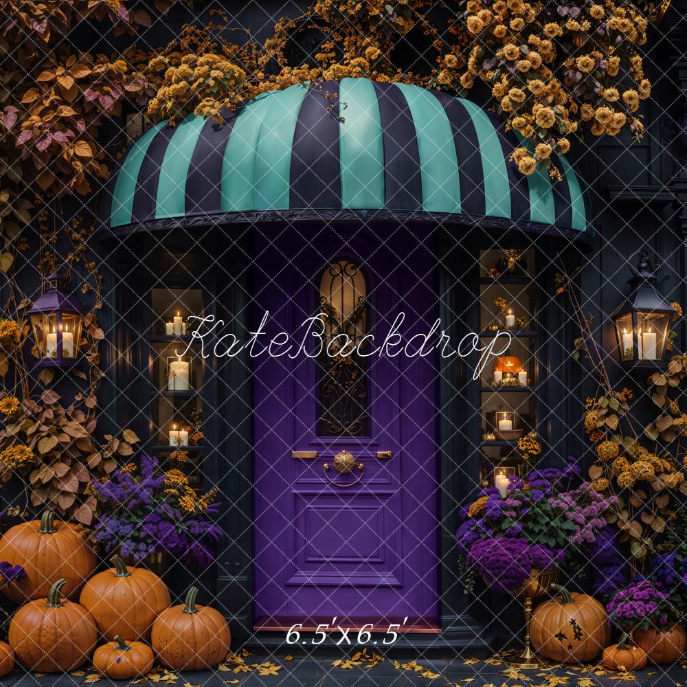 Kate Halloween Purple Door Pumpkins Backdrop Designed by Chain