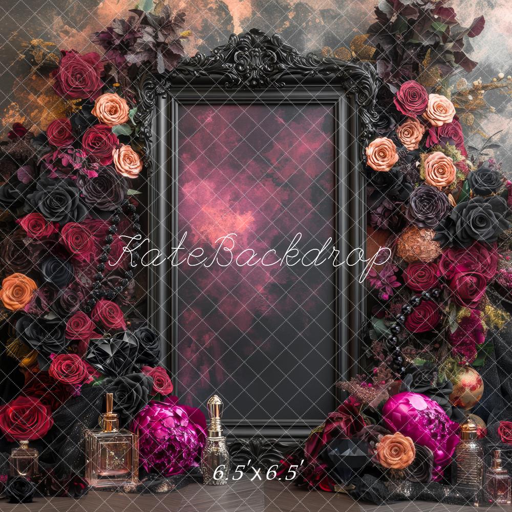 Kate Floral Frame Perfume Bottles Fine Art Backdrop Designed by Mini MakeBelieve - Kate Backdrop AU