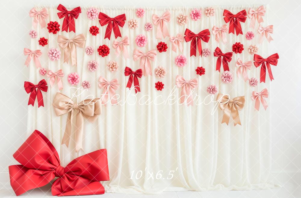 Kate Bow Flowers Drapes Backdrop Designed by Patty Roberts