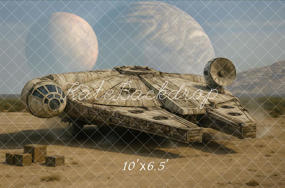 Kate Sci Fi Spaceship Desert Planets Backdrop Designed by Mini MakeBelieve - Kate Backdrop AU