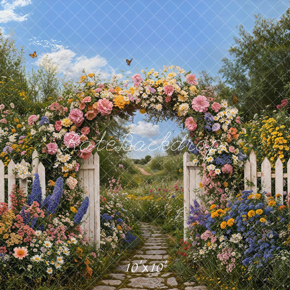 Kate Flower Arch Garden Path Backdrop Designed by Emetselch