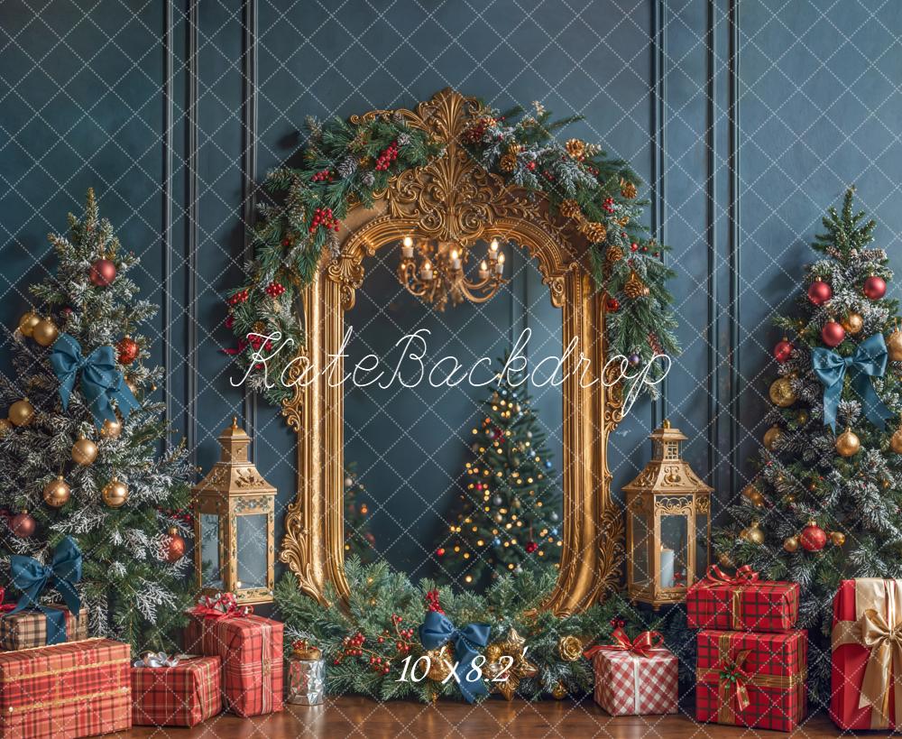 Kate Christmas Gold Mirror Backdrop Designed by Emetselch - Kate Backdrop AU